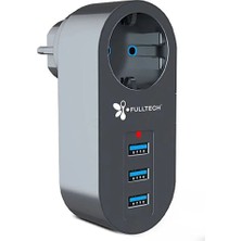 Fulltech Ftr-07 Akım Korumalı Usb'li Priz