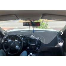 Lee Willson 2010+  Modellerine Uygun Nissan Juke Torpido Koruma Halısı Siyah Kenar Renk Mavi
