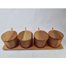 WLLN Spıca Striped Baharatlık Seti 4'lü Amber