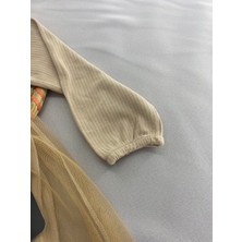 Çekik Bebek Kız Bebek Ayıcıklı Badili Tütü Elbise Hediyelik Bayramlık Elbise