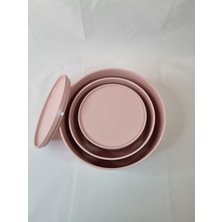WLLN Perle Saklama Kabı Seti 3'lü Pembe