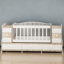 Garaj Home Efe 9 Çekmeceli Büyüyen Soho Beşik - Gri Döşemeli-