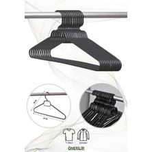 Olgun Home 48 Adet Siyah Plastik Elbise Askısı 48'li Set