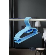 Olgun Home Gondol Çocuk Elbise Askısı Bebek Elbise Askısı 24 Adet Mavi Renk 29 cm