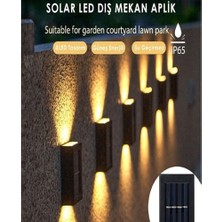 Maksimum Way 4 Ledli Solar Çift Taraflı Duvar Lambası Güneş Enerjili Aydınlatma Dekorasyon Aplik Işık