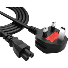 Wozlo Ingiliz C5 Yonca Power Kablosu - Uk Ingiltere Notebook Pc Güç Kablosu - 1.8m