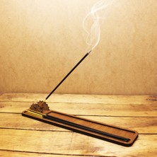 Diken Store Tütsü Hediyeli Dekoratif Ahşap Tütsülük Mandala Desenli Tütsü Kayığı