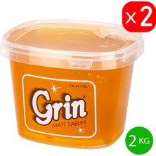 Grin Ekolojik Arap Sabunu, 2 Adet 2 kg Organik Jel Sabun, Ayçiçek Yağı Özlü Doğal Sıvı Sabun, Orijinal Formul, Paket Toplam 4 kg