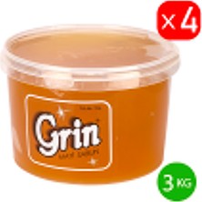 Grin Ekolojik Arap Sabunu, 4 Adet 3 kg Organik Jel Sabun, Ayçiçek Yağı Özlü (Paket Toplam 12 KG)