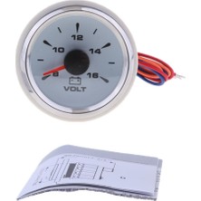 Strade Store 52MM 2" Deniz Voltmetre Ölçer Metre Beyaz Yüz Kadran Krom (Yurt Dışından)