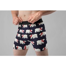 Nixora Store 4'lü Desenli Karışık Renkli Pamuklu Erkek Boxer