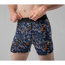 Nixora Store 4'lü Desenli Karışık Renkli Pamuklu Erkek Boxer