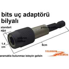 Yıldırım Nalbur Bits Uç Adaptörü Bilyalı Ph Yıldız Uç Tutucu Adaptör