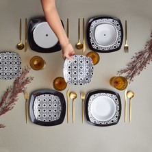 Karaca Monochrome 24 Parça 6 Kişilik Porselen Yemek Takımı