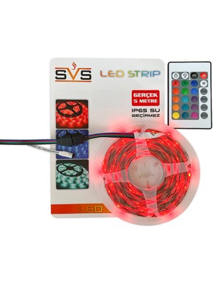 Svs Rgb Silikonlu Şerit LED Kumandalı Hazır Paket - 5mt