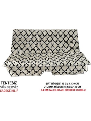Nelson Süngersiz(Tentesiz)Salıncak Minder Seti (2 Kişilik) Kılıf-Alaçatı