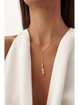 By Golden House Small Ataç Deniz Atı Charm Kolye