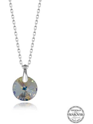 Gumush Swarovski Crystal Taşlı Gümüş Kadın Kolye