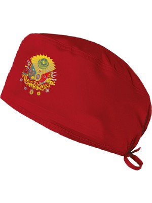 Ynk Store Renkli Osmanlı Tuğrası Baskılı Doktor Hemşire Bonesi Diş Hekimi Bonesi Aşçı Şef Bonesi Cerrahi Bone Chef Bandanası