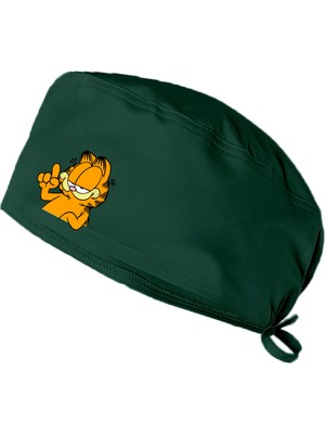 Ynk Store Garfield Baskılı Doktor Hemşire Bonesi Diş Hekimi Bonesi Aşçı Şef Bonesi Cerrahi Bone Chef Bandanası