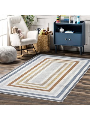 West Home Makinede Yıkanabilir Kaymaz Taban Leke Tutmaz  Salon Halısı Mutfak Halısı ve Yolluk
