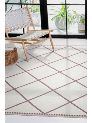 Canvas Rugs Natural Yıkanabilir Kaymaz Taban Modern Desenli Dokuma Kilim