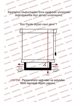 Givayo Stor Düz Stor Perde Güneşlik Ekru (Kırık Beyaz)