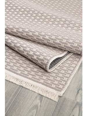 Canvas Rugs Natural Yıkanabilir Kaymaz Taban Modern Örgülü Dokuma Kilim