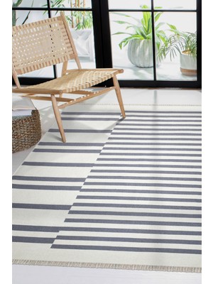 Canvas Rugs Çift Taraflı Makinada Yıkanabilir Modern Desenli Dokuma Kilim