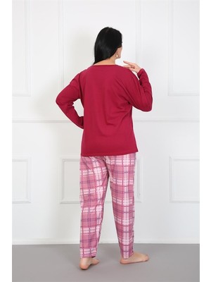 Moto Angela Akb Kadın %100 Pamuk Büyük Beden Pijama Takım 202177