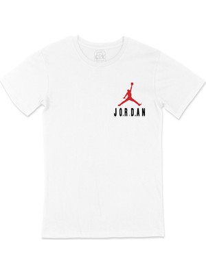 Cix Jordan Air Cep Logo Tasarımlı Beyaz Tişört