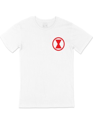 Cix Black Widow Logolu Cep Logo Tasarımlı Beyaz Tişört