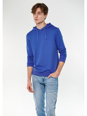 Mavi Erkek Kapüşonlu Mavi Sweatshirt 8806270898
