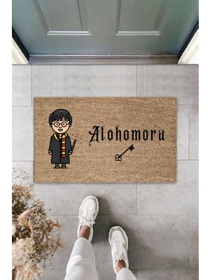 Dormot Home Modern Baskı Harry Potter Alohomora Dekoratif Kapı Önü Paspası 70X45CM