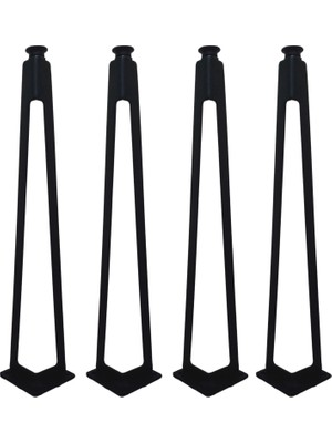 A Design 4'lü Dekoratif Metal Firkete Sehpa Ayağı (44 cm Yükseklik)