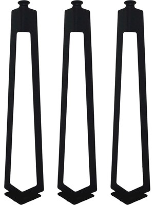 A Design 3'lü Dekoratif Metal Firkete Sehpa Ayağı 52 cm Yükseklik