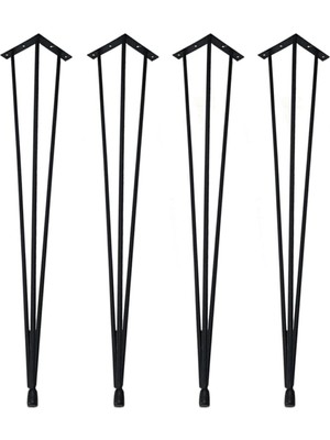 A Design Firkete Masa Ayağı 4'lü / Dresuar Ayağı / Siyah Renkli