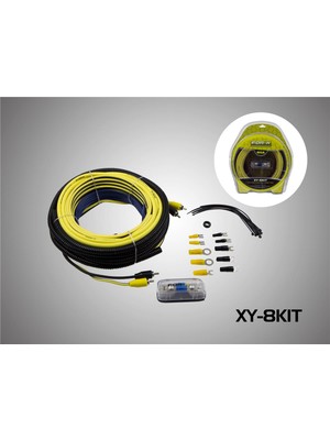 For-X 8ga Amfi Kablo Seti 14000W Güç Çıkışı 4 Kanal Profesyonel Anfi Kablosu Seti 8ga