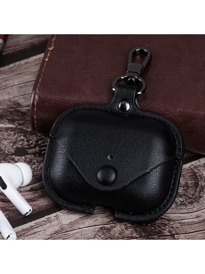 Fogy Apple Airpods Pro 2 Uyumlu Deri Şık Görünümlü Çanta+Asma Aparatı Kılıf