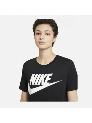 Nike Essentia Bisiklet Yaka Normal Kalıp Düz Siyah Kadın T-Shirt AT5464-010
