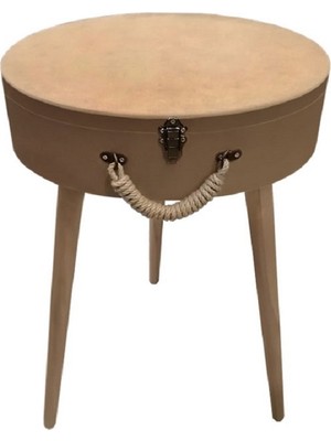 Altınyapı Hobi Market Oval  Ayaklı Sandık Sehpa Mdf Boyasız