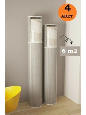 Daisy Home 4 Adet Hava Geçiren Özellikli Pvc Pencereli Halı Kılıfı Hurcu (6 M2)