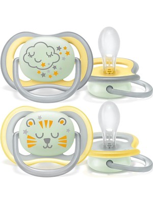 Philips Avent Ultra Air Gece Emziği Açık Yeşil +18 Ay Silikon Özellikli Karanlıkta Parlar