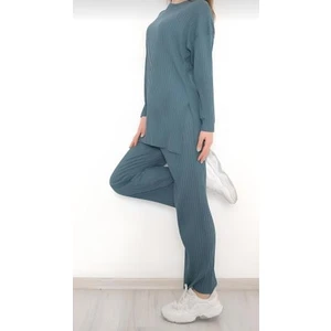 Kaşkorse Fitilli Kadın Alt-Üst Pijama Takımı