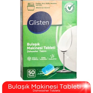 Bulaşık Makinesi Tableti 50'li  (Fosfat, Sls, Sles, Pareben Içermez)