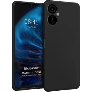 Matte Silicone Tecno Spark 9 Pro Kılıf Siyah