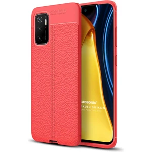 Xiaomi Redmi Note 11 Se Kılıf Deri Dokulu Silikon Kırmızı