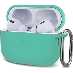 Airpods Pro 2.nesil Kılıf Askılı Mat Silikon Mint Yeşili