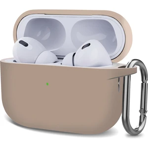 Airpods Pro 2.nesil Kılıf Askılı Mat Silikon Rose Gold