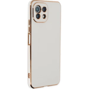 Xiaomi Mi 11 Lite Kılıf Olive Plated Beyaz